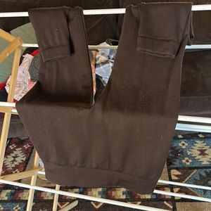 Fleece lined brown leggings